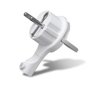 Вилка-невидимка с заземлением белая 16 А 250 В (UNIVersal) 5566874