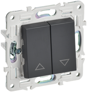 SKANDY Выключатель жалюзи 10А SK-V12T титан IEK (IEK) SK-V15-0-10-K48