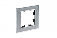 Рамка однопостовая ATLASDESIGN NATURE, ОРГАНИЧЕСКОЕ СТЕКЛО АЛЮМИНИЙ (Systeme Electric) ATN320301