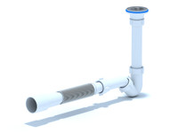 Сифон для биде АНИ 1 1/4'x32 с гибкой трубой 32х40/50 (АНИ пласт) BD1016