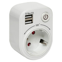 Блок розеточный (розетка 2P+E 16А 2 USB разъема 5В 2.1А) PROxima (EKF) SB-01