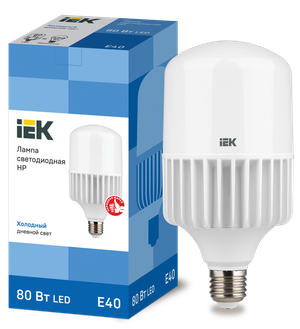 Лампа светодиодная HP 80Вт 230В 6500К E40 IEK (IEK) LLE-HP-80-230-65-E40