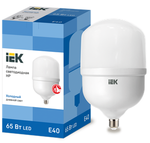 Лампа светодиодная HP 65Вт 230В 6500К E40 IEK (IEK) LLE-HP-65-230-65-E40