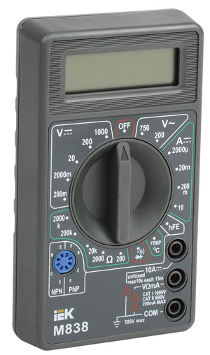 Мультиметр цифровой Universal M838 (IEK) TMD-2S-838