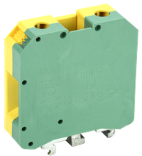 Клемма ЗНИ-70 мм.кв. ЗЕМЛЯ желто-зеленая (IEK) YZN20-070-K52