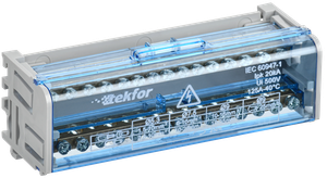 TEKFOR Шины на DIN-рейку (кросс-модуль) ШНК 2х15 L+PEN IEK (IEK) TF-DN10-2-15-125