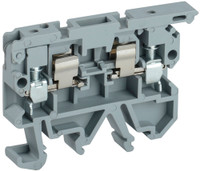 Клемма винтовая КВИ-4-П с держат. предохр. 5х20 серая (IEK) YZN30-004F-K02