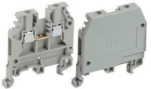 Клемма ЗНИ-2.5 мм.кв. серая без маркировки (IEK) YZN10-002-K03