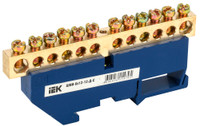 Шина N ноль на DIN-изолятор ШНИ-8х12-12-Д-С (IEK) YNN10-812-12D-K07