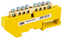 Шина PE земля на DIN-изоляторах ШНИ-6х9-8-Д-Ж (IEK) YNN10-69-8D-K05