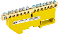 Шина PE земля на DIN-изоляторах ШНИ-6х9-14-Д-Ж (IEK) YNN10-69-14D-K05