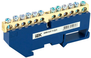 Шина нулевая на DIN-изолятор ШНИ-6х9-12-Д-С (IEK) YNN10-69-12D-K07