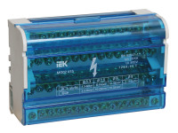 Шина на DIN-рейку в корпусе (кросс-модуль) 3L+PEN 4х15 (IEK) YND10-4-15-125