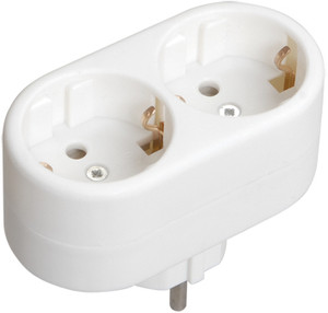 Тройник Т-01/02 две круглые розетки (IEK) WTP10-16-02