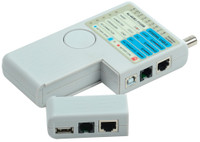 Тестер для витой пары 4в1 RJ45/RJ11/BNC/USB с элементом питания (ITK) WH3468