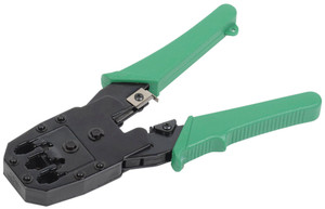 Инструмент обжимной для RJ45/RJ12/RJ11 ручка PVC зеленый (ITK) TM1-G10V