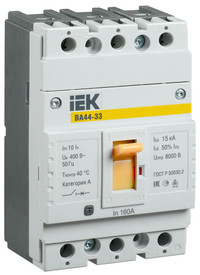 Автоматический выключатель ВА44 33 3Р 160А 15кА (IEK) SVA4410-3-0160