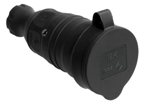 ОМЕГА Розетка переносная каучук 16А 2Р+E IР44 (IEK) PKR21-016-2-K02
