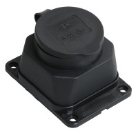 Розетка кабельная наружной установки IР44 16А 2Р+E каучук ОМЕГА (IEK) PKR11-016-2-K02