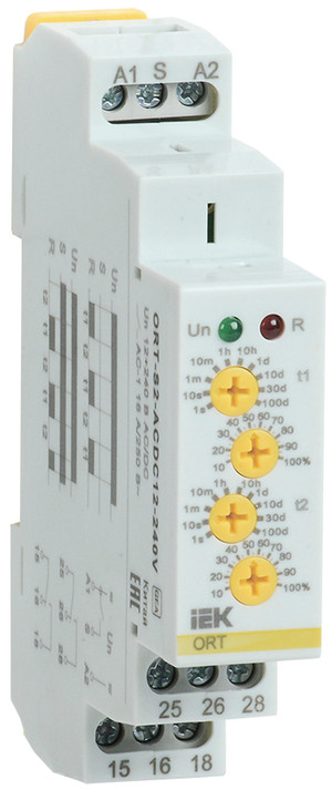 Реле циклическое ORT. 2 конт. 12-240 В AC/DC (ONI) ORT-S2-ACDC12-240V
