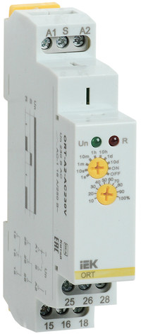 Реле задержки включения ORT 2 контакта 230 В AС (ONI) ORT-A2-AC230V