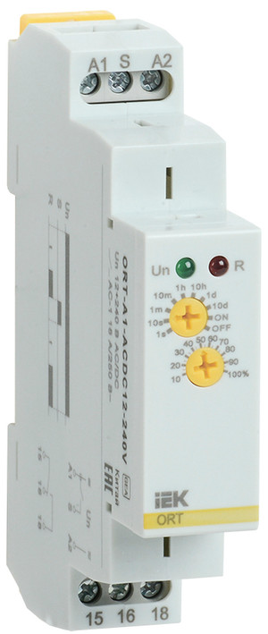 Реле задержки включения ORT. 1 конт. 12-240 В AС/DC (ONI) ORT-A1-ACDC12-240V