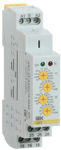 Реле времени ORT 2 конт. 2 уст. 12-240 В AC/DC (ONI) ORT-2T-ACDC12-240V