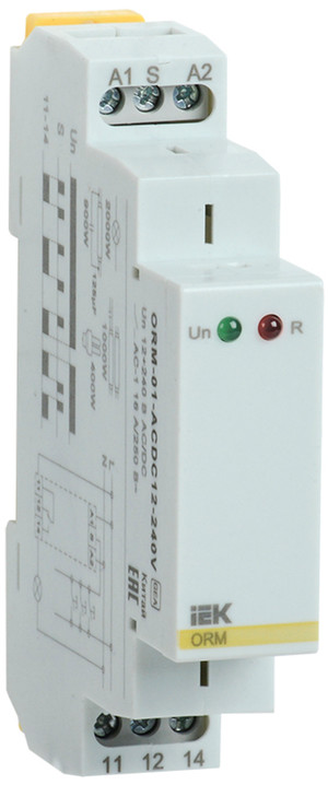 Реле импульсное ORM. 1 конт. 12-240 В AC/DC (ONI) ORM-01-ACDC12-240V