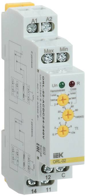 Реле наполн/дренаж ORL 24-240 В AC/DC (ONI) ORL-02-ACDC24-240V