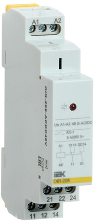 Реле промежуточное OIR 2 конт (8А). 48 В AC/DC (ONI) OIR-208-ACDC48V