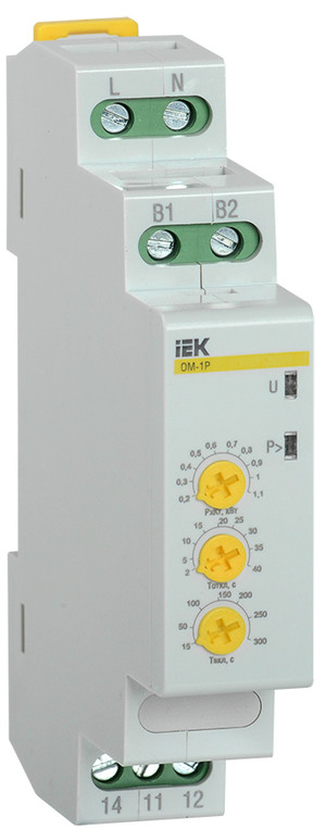 Ограничитель мощности ОМ-1P 8А 230В (IEK) MOM10-1-008