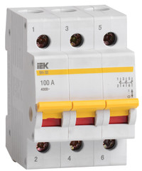 Выключатель нагрузки 3п ВН-32 100А (IEK) MNV10-3-100