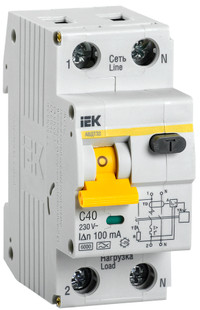 Выключатель автоматический дифференциальный 32 C40 100мА (IEK) MAD22-5-040-C-100