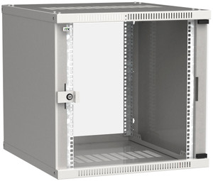 Шкаф LINEA WE 12U 600x600мм дверь стекло серый (ITK) LWE3-12U66-GF