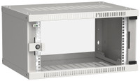 Шкаф LINEA WE 6U 600x450мм дверь стекло серый (ITK) LWE3-06U64-GF