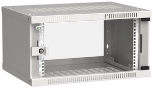 Шкаф LINEA WE 6U 600x450мм дверь стекло серый (ITK) LWE3-06U64-GF
