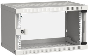 Шкаф LINEA WE 6U 550x350мм дверь стекло серый (ITK) LWE3-06U53-GF