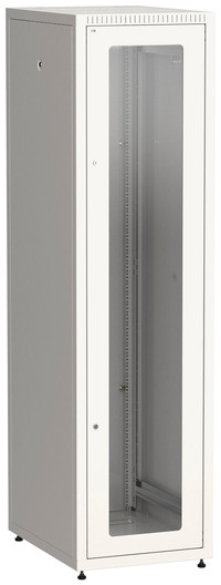 Шкаф LINEA E 42U 600х800мм двери 2шт стеклянная и металлическая. серый (ITK) LE35-42U68-GM