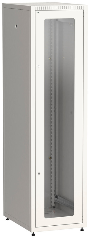 Шкаф LINEA E 42U 600х800мм двери 2шт стеклянная и металлическая. серый (ITK) LE35-42U68-GM