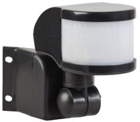 Датчик движения ДД 018В черный, максимальная нагрузка 1100 Вт, угол обзора 270 градусов, дальность 12м, IP44 (IEK) LDD10-018B-1100-002