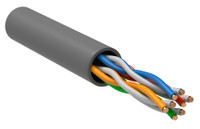 Витая пара U/UTP кат 5е 4x2x24AWG solid 305м PVC серый (ITK) LC1-C5E04-111