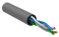 Витая пара ШПД U/UTP кат 5E 24AWG 4х2х0.48мм solid LSZH 305м белый (ITK) BC1-C5E04-128