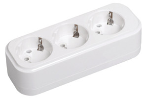 Розетка переносная разборная К03 3 места CLASSIC (IEK) KYP11-16-03-00-Z