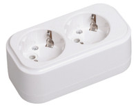 Колодка K02 2 места 2P+PE 16A CLASSIC (IEK) KYP11-16-02-00-Z