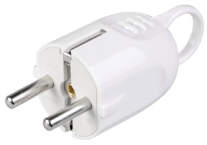 Евровилка угловая с ушком белая 16 А (IEK) EVP12-16-01-K01