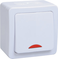 Гермес PLUS Выключатель одноклавишный ВС20-1-1-ГПБ наружный IP54 (IEK) EVMP11-K01-10-54-EC