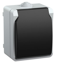ФОРС Розетка наружная с заземлением с крышкой IP54 (IEK) ERS12-K03-16-54-DC