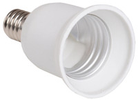 Переходник ПР14-27-К02 пластик, Е14-Е27, белый, индивидуальный пакет (IEK) EPR21-01-01-K01