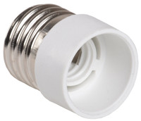 Переходник ПР27-14-К02 пластик, Е27-Е14, белый, индивидуальный пакет (IEK) EPR12-01-01-K01