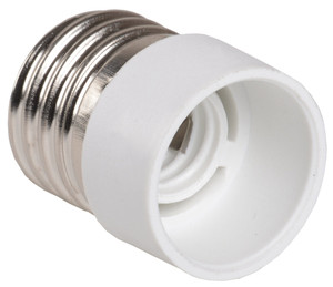 Переходник ПР27-14-К02 пластик, Е27-Е14, белый, индивидуальный пакет (IEK) EPR12-01-01-K01